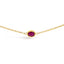 Collier en rubis monté en or jaune 14 carats - 18 pouces
