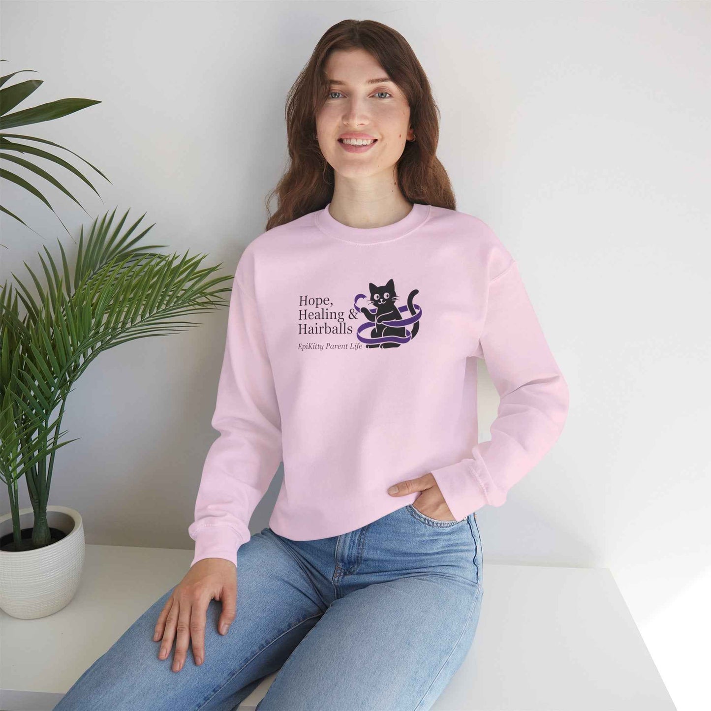 Sudadera Epikitty Parent Life de Esperanza, Sanación y Bolitas de Pelo