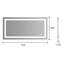 LED Bathroom Mirror 72x36 Inch with Anti-Fog and Dimming Features