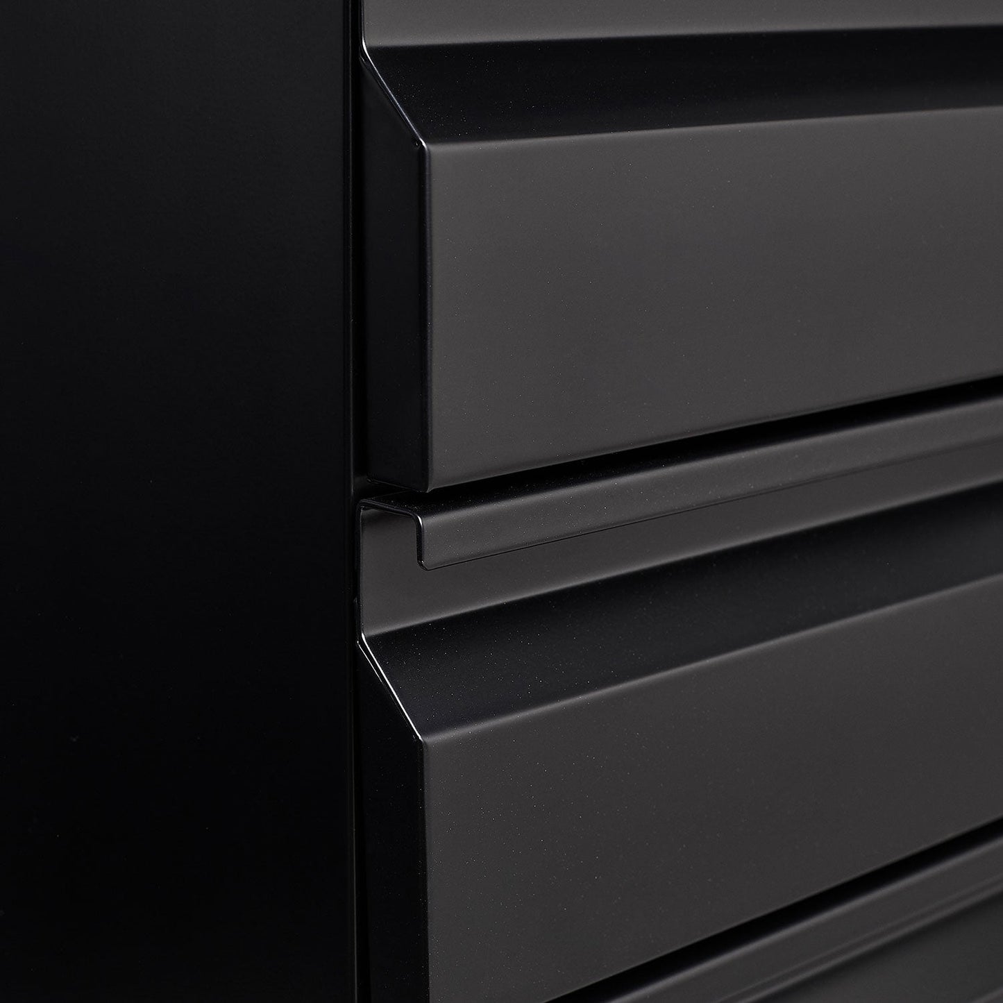 Locked three drawer storage mobile metal filing cabinet with pre installed wheels under the desk filing cabinet - Korvel