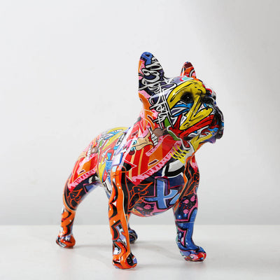 Colorful Bulldog Resin Crafts Decoration Living Room Office Entrance Desktop Home Soft Decoration - Korvel