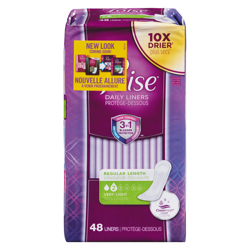 Serviettes hygiéniques Poise Daily Incontinence - Absorption très légère