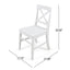 Roshan Farmhouse Acacia Wood Dining Chairs, White (Set of 2) - Korvel