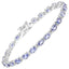 Pulsera de Plata Esterlina con Tanzanita Genuina de 9.68 Quilates