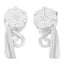 14K White Gold Round Cut Diamond Earrings (1/2 cttw)