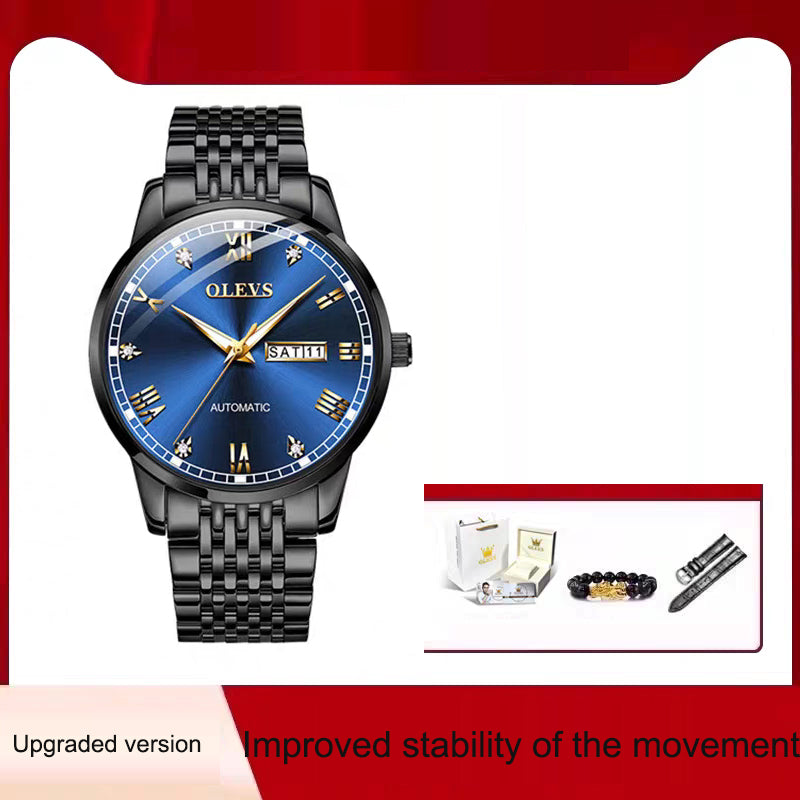 Montre mécanique automatique entièrement automatique pour homme avec lumière nocturne