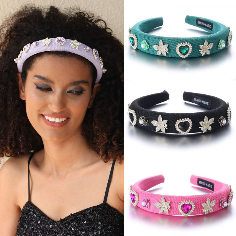 Fashionable Drip Oil Camellia Love Hair Hoop - Korvel