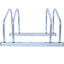 2 bicycle ground bike parking racks 22-28 inch wheel supports, maximum tire width 2.15 inches, galvanized - Korvel