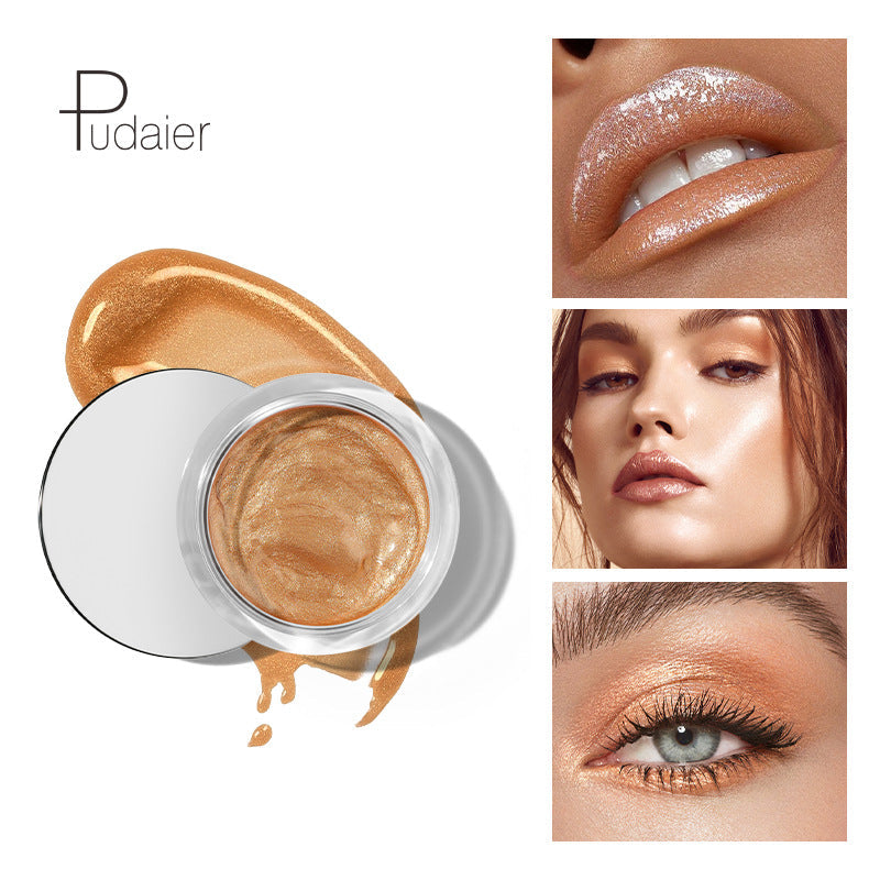 Pudaier 10-color liquid blush eyeshadow brightens lips and cheeks to contour naturally with fine glitter highlights - Korvel