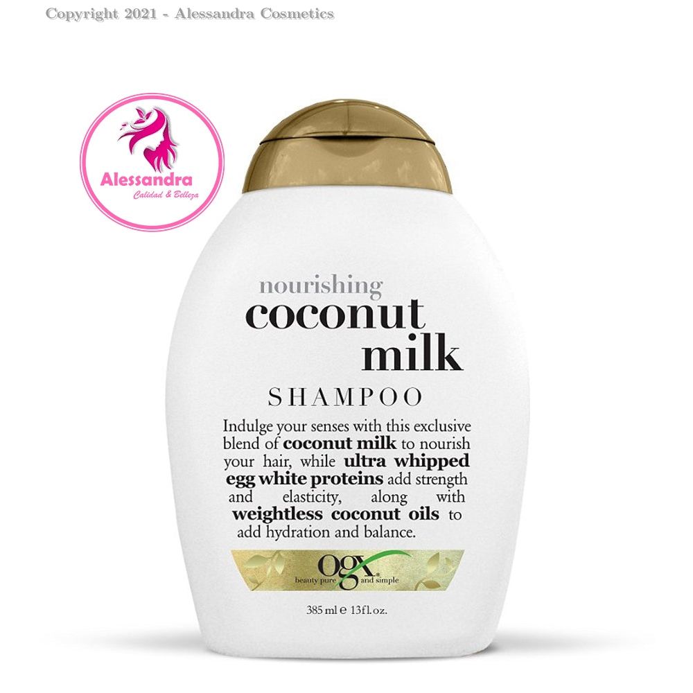 Champú OGX Leche de Coco - Fórmula Nutritiva, 13 Fl Oz