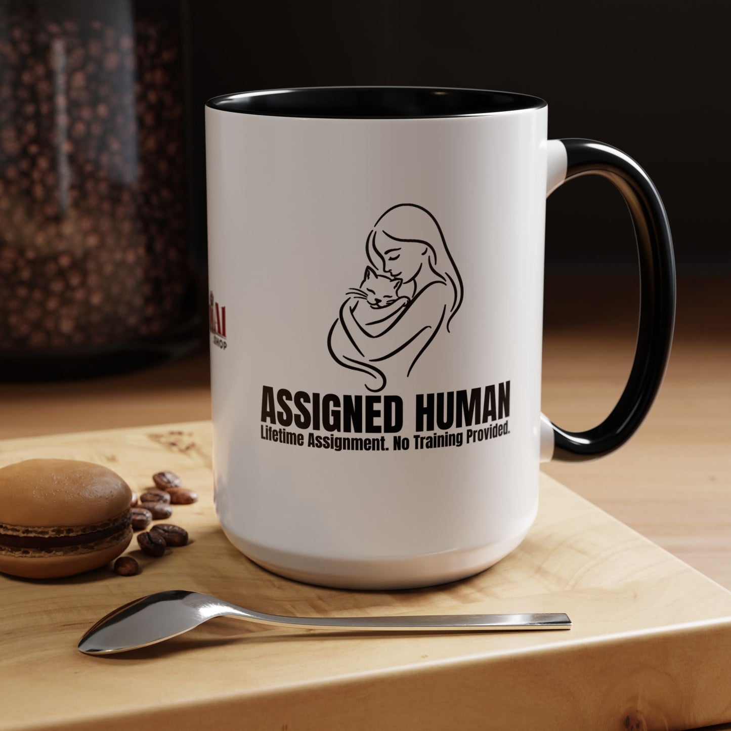 Assigned Human Mug – Cat Coffee Cup