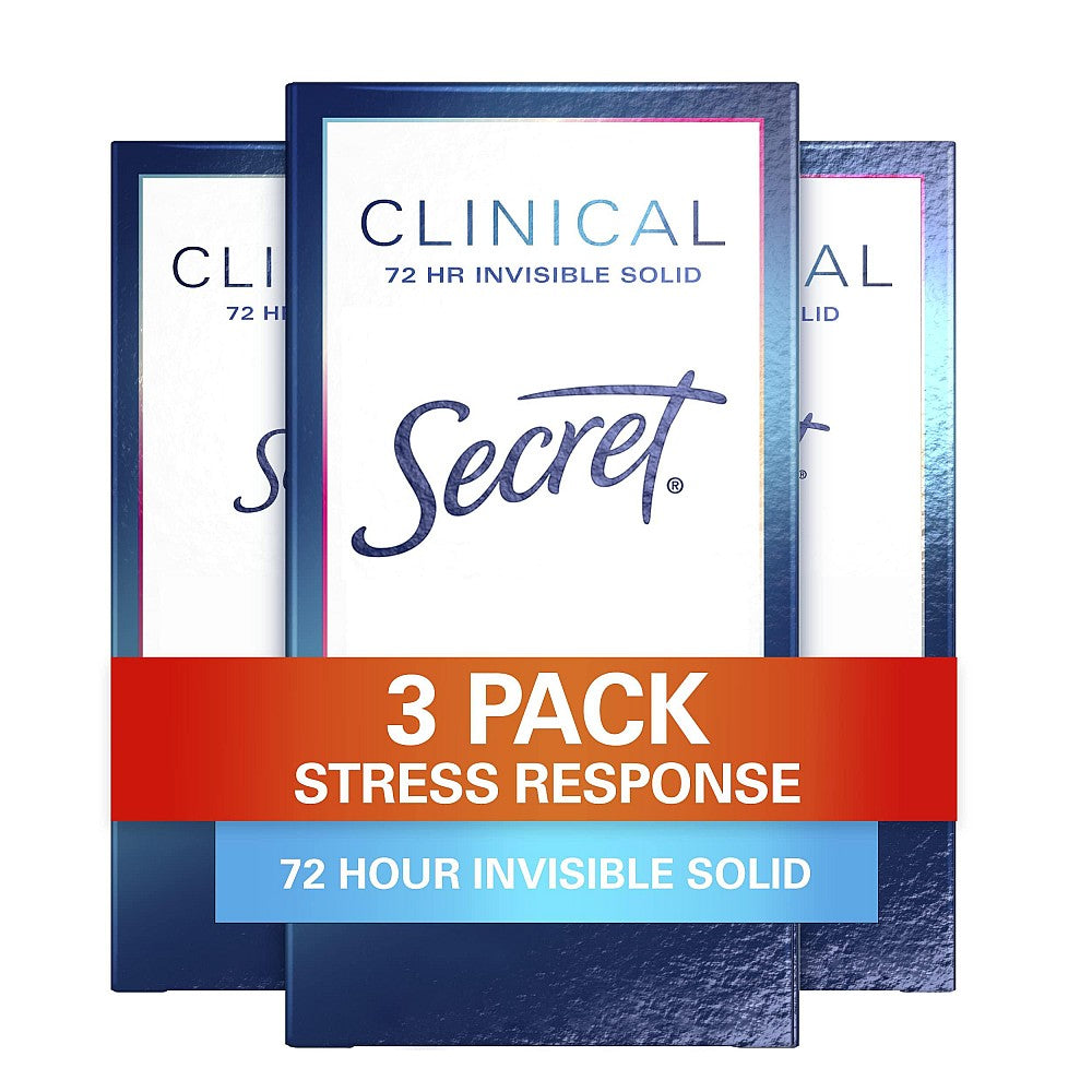 Desodorante Antitranspirante Invisible Sólido de Fuerza Clínica Secret para Mujeres - 1.6oz