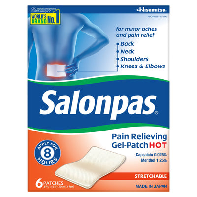 Salonpas Hot Stretchable Pain Relieving Gel Patch