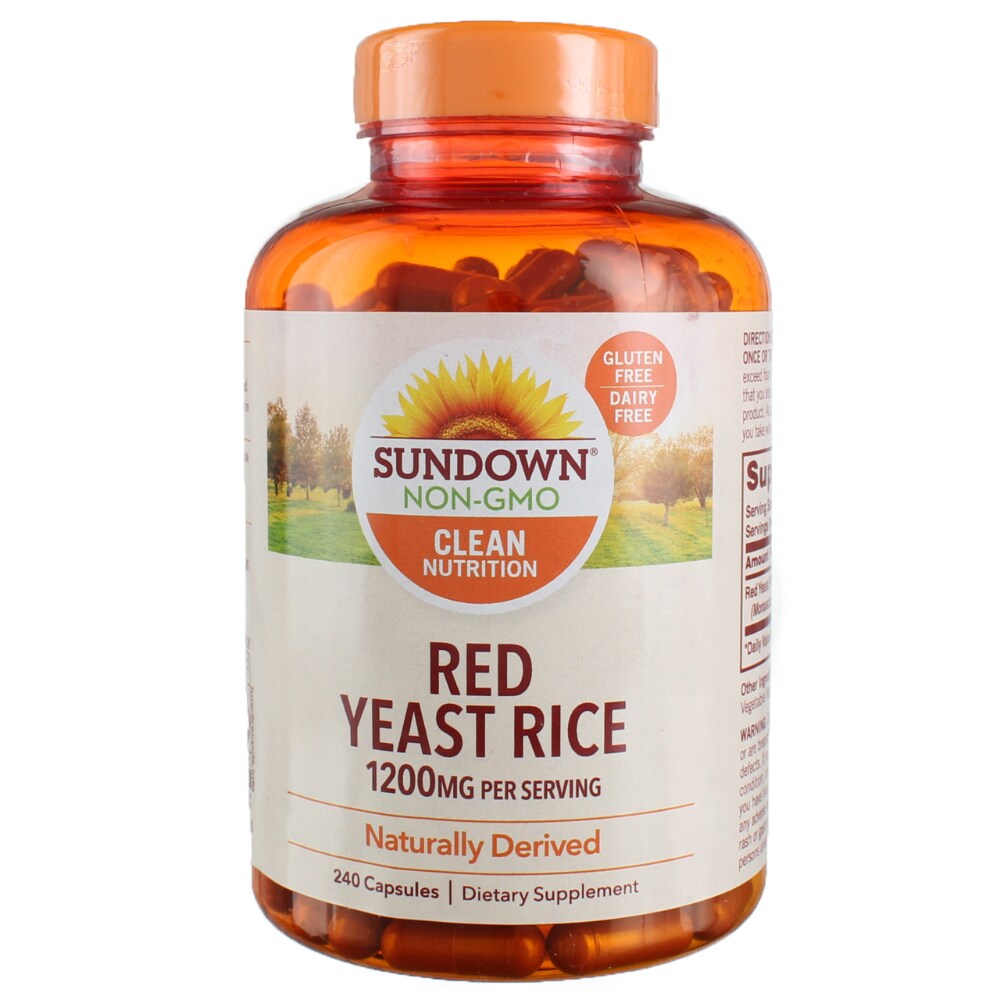 Capsules de riz rouge Sundown Naturals, 1200 mg