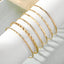 Conjunto de Pulseras de Cadena de Metal Bohemio MANDOTOS - Brazaletes Geométricos Dorados