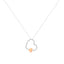 10KT Two Tone Gold Diamond Floating Heart Pendant Necklace