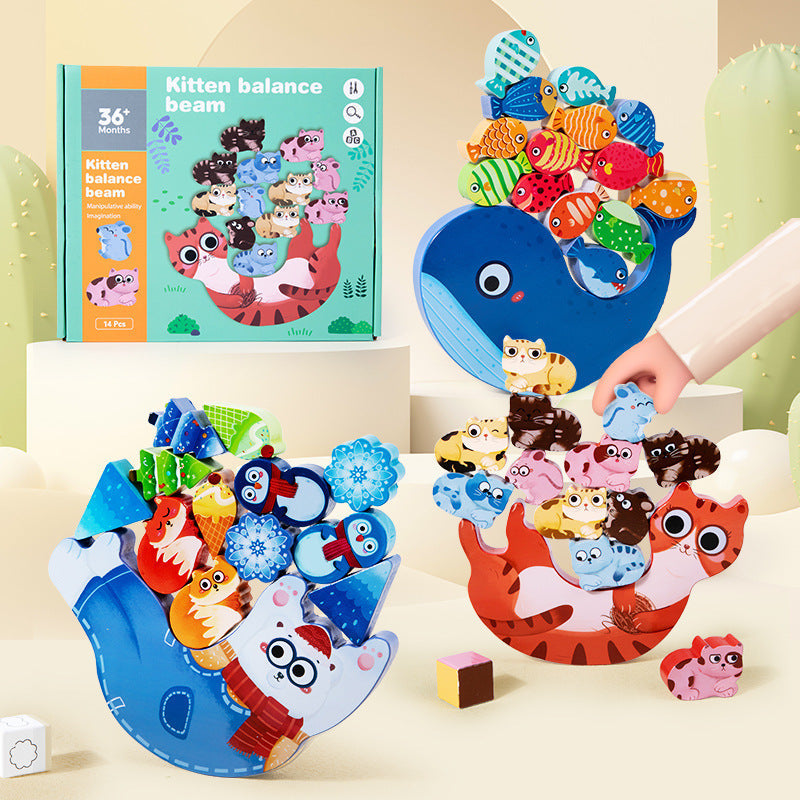 Jouet de bateau d'équilibre musical interactif pour enfants