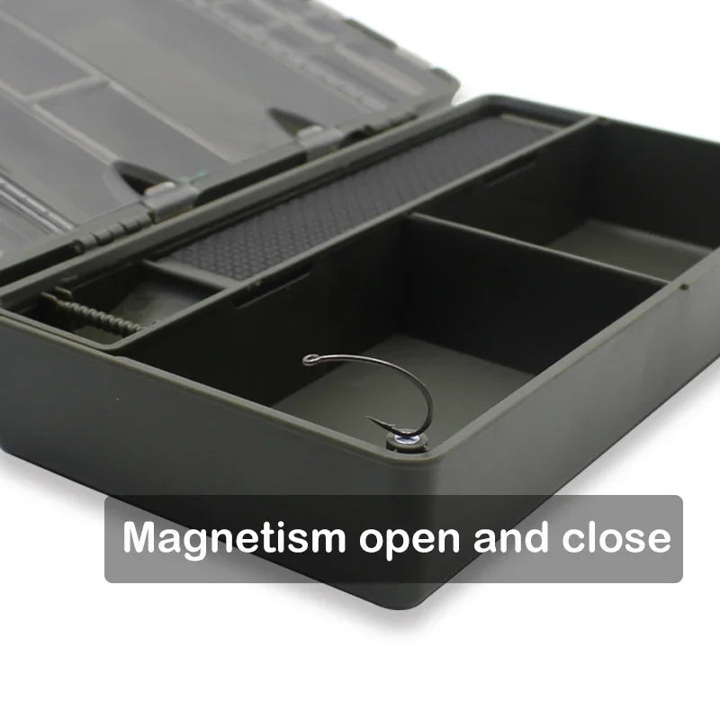 Portable Fishing Tackle Box with Magnetic Compartments