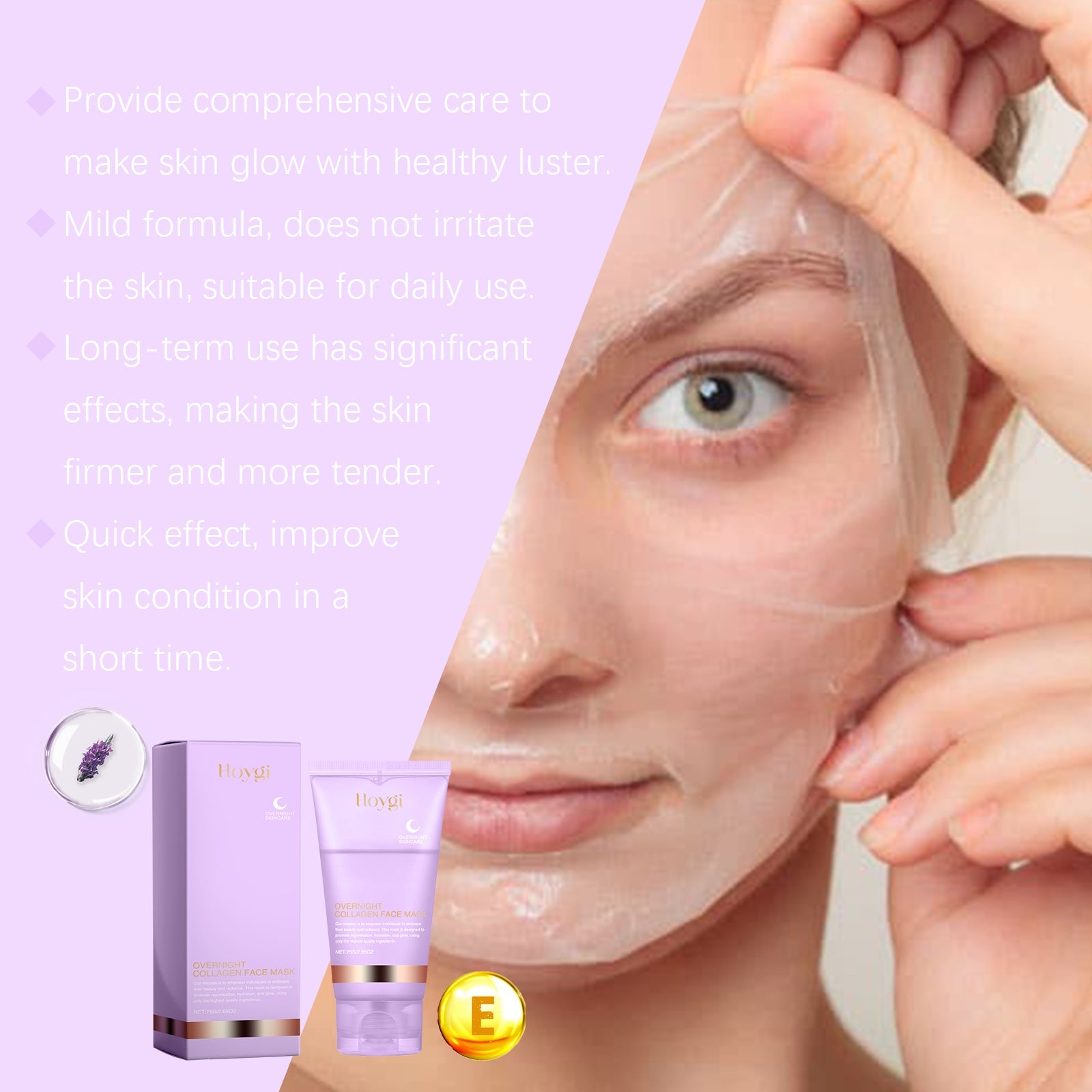 Collagen Tear Mask Moisturizes And Moisturizes Skin Daily Facial Care For Delicate Skin - Korvel