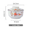 6.5 inch instant noodles bowl with cover bento box student underglaze color ceramic suit Lamian Noodles bowl canteen tableware - Korvel