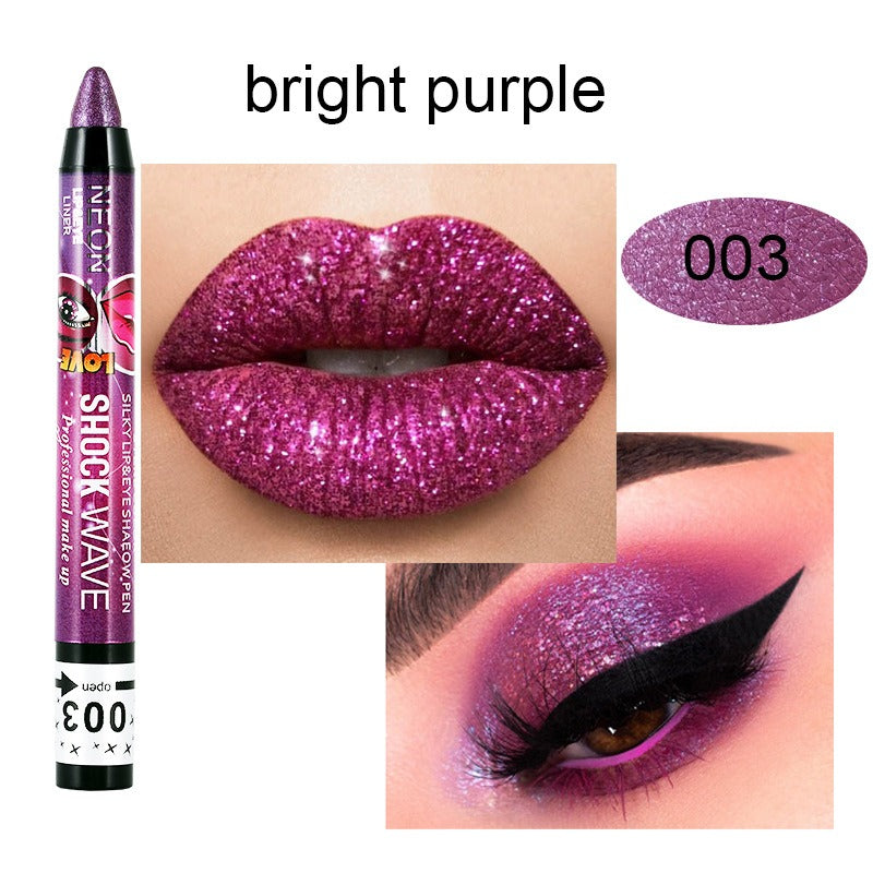 KISS SUSY 36 color eye shadow pencil stick lip pencil 2 in 1 is not easy to smudge - Korvel
