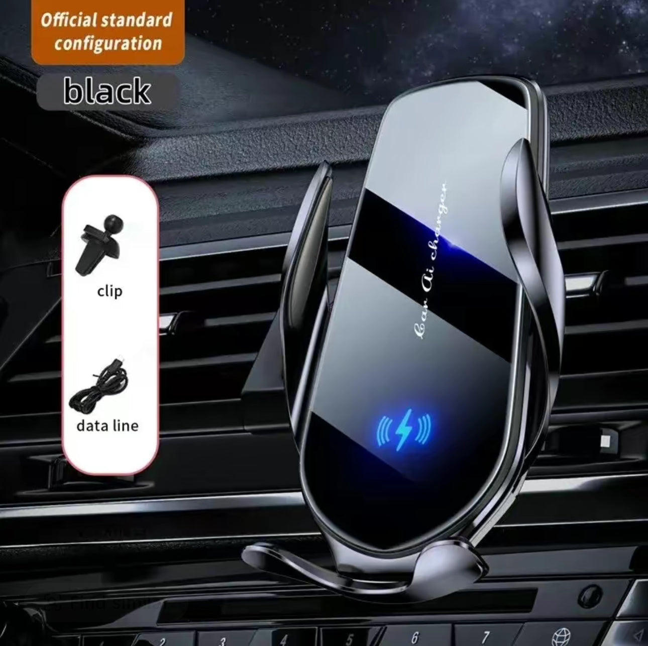 Soporte de Ventilación AutoCharge - Cargador Inalámbrico para Coche y Soporte para Teléfono