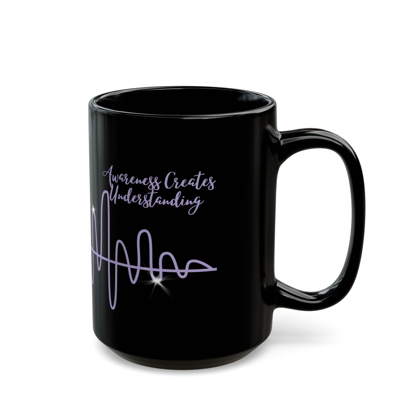 Waves of Strength Black Awareness Mug - 11oz & 15oz