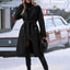 Women's Double-Breasted Pea Coat with Belt