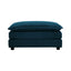 Premium Blue Chenille Fabric Ottoman Footrest