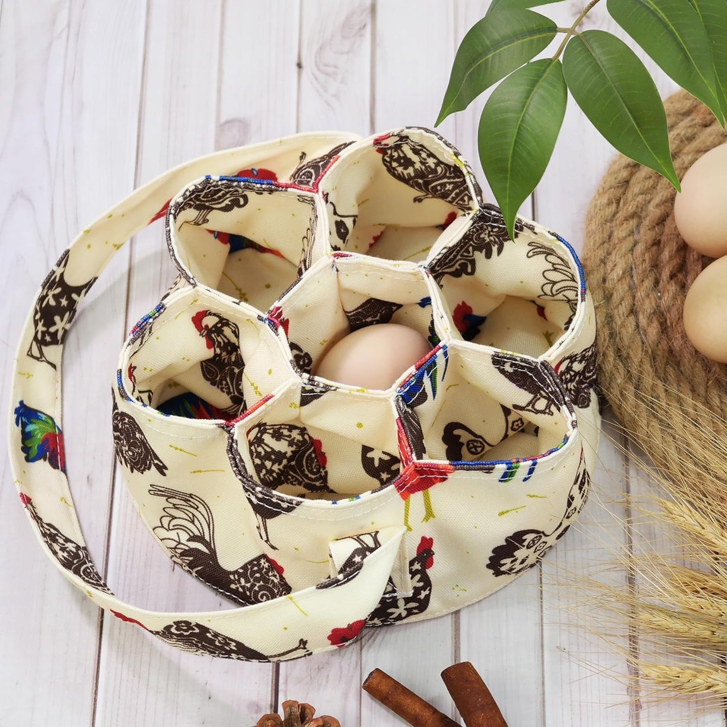 Egg Collection Basket Egg Collection Basket 7 Bags Chicken Mother Chicken Duck Goose Egg Housewife Farm Garden - Korvel