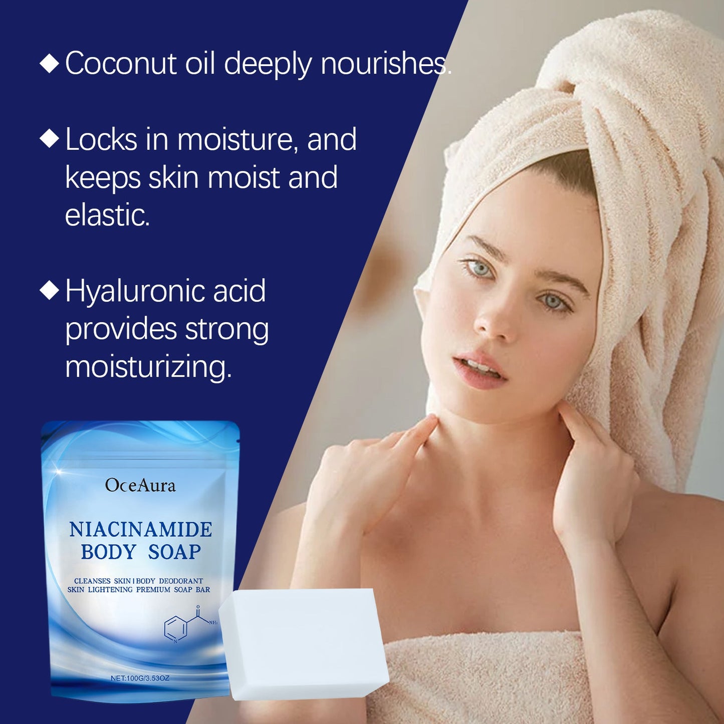 Niacinamide Bar Soap for Gentle Cleansing and Moisturization
