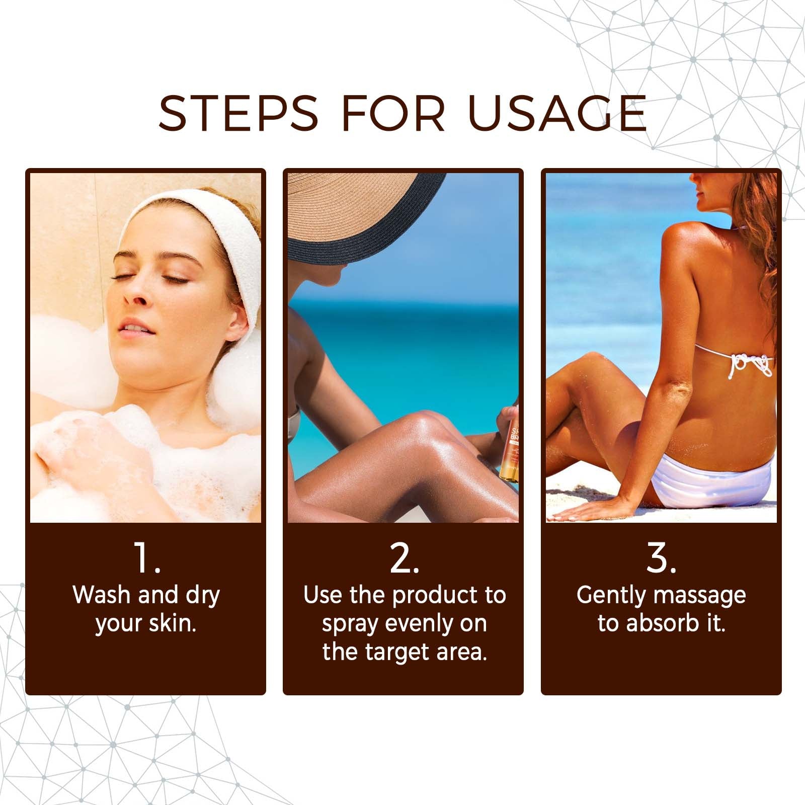 Helps Tan Spray, Helps Black Refreshing Natural Bronzer Wheat Color Helps Tan Spray - Korvel
