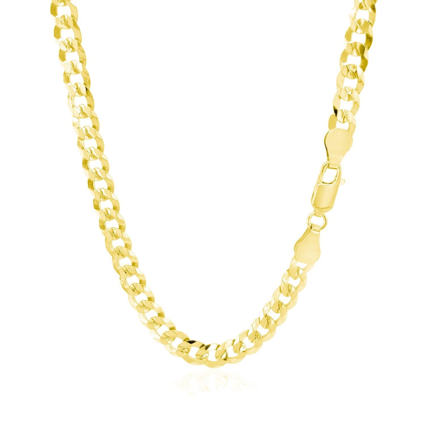 Collier en chaîne à maillons en or jaune 14k de 5,7 mm