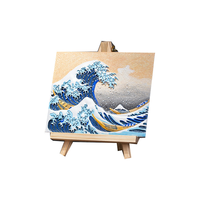 Relief The Great Wave off Kanagawa DIY 3D Oil Painting Kit - Korvel