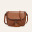 Fashionable Flip-Top Saddle Bag with Tassels