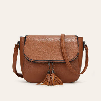 Sac à bandoulière à rabat tendance avec franges