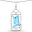 Pendentif en Topaze Suisse Bleue et Topaze Blanche de 4,57 Carats