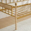 Elegant Golden Metal Daybed with Trundle - Twin Size
