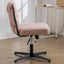 Premium Armless Pink Office Desk Chair