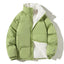 Chaqueta Puffer de Cuello Alto para Parejas con Bolsillos
