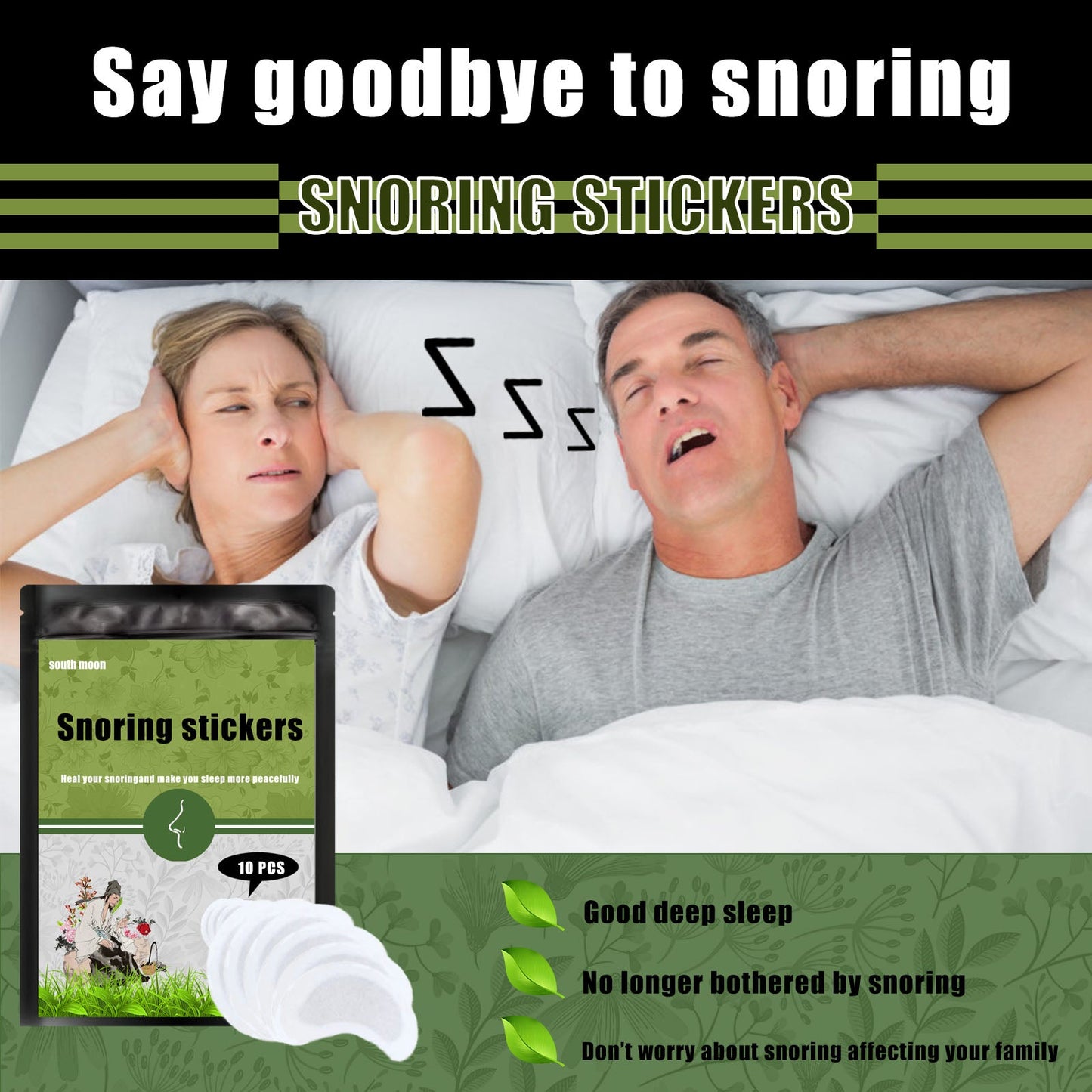Parche para dormir anti-ronquidos premium para noches reparadoras