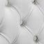 A&A Furniture Nikki Collection Modern High-end Tufted Solid Wood Contemporary PU 2-Pcs Set White+Light Blue - Korvel