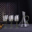 Enamel lead-free red wine cup crystal glass high footed cup decanter set - Korvel