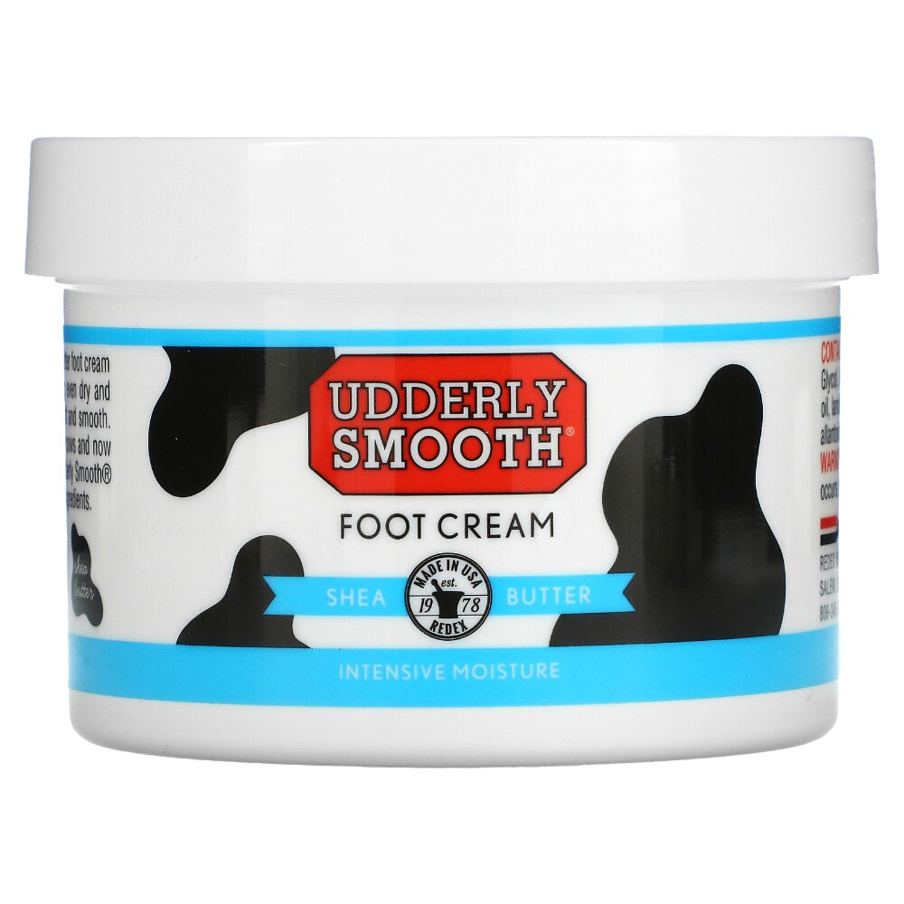 Crème pour les pieds Udderly Smooth avec beurre de karité - 8 oz