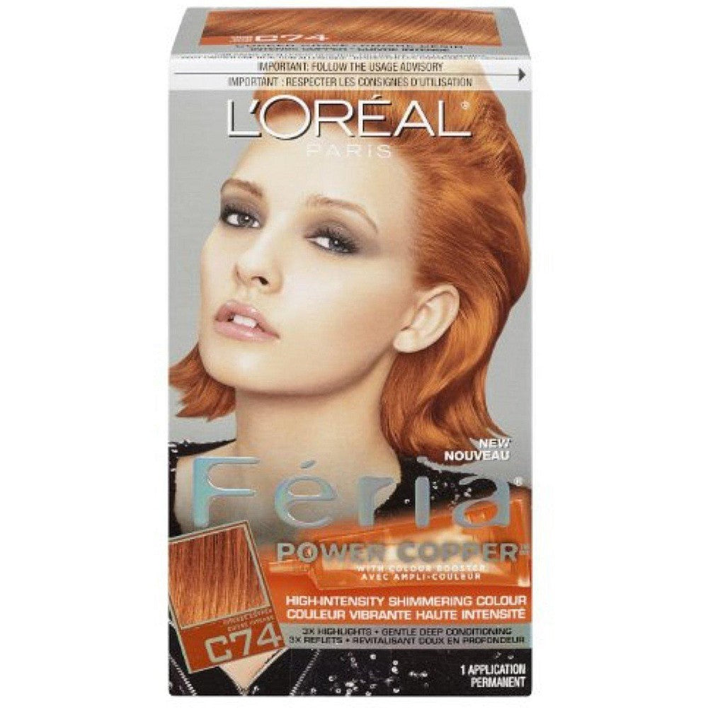 L'Oreal Paris Feria C74 Copper Crave Couleur de Cheveux Permanente
