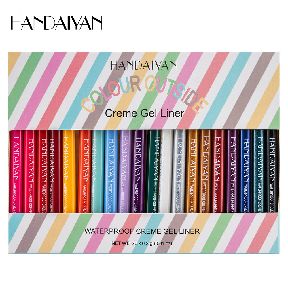 HANDAIYAN Quick-Drying Waterproof Eyeliner Gel Pen - 20 Packs