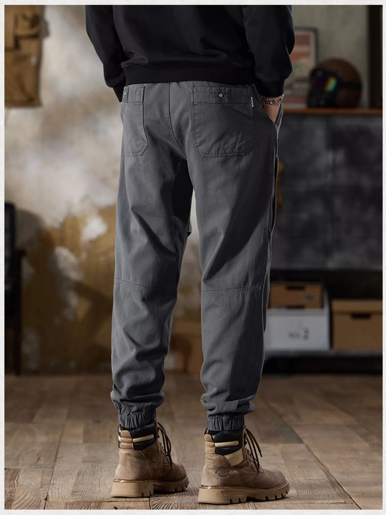 Men's Plus Size Casual Drawstring Cargo Joggers