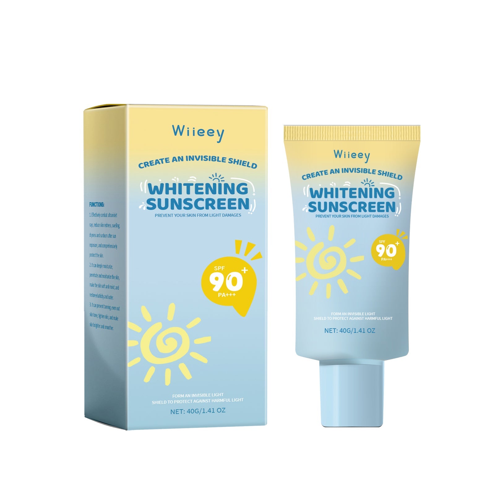 Whitening Sunscreen, Daily Moisturizing Skin Isolation And Protection Cream - Korvel