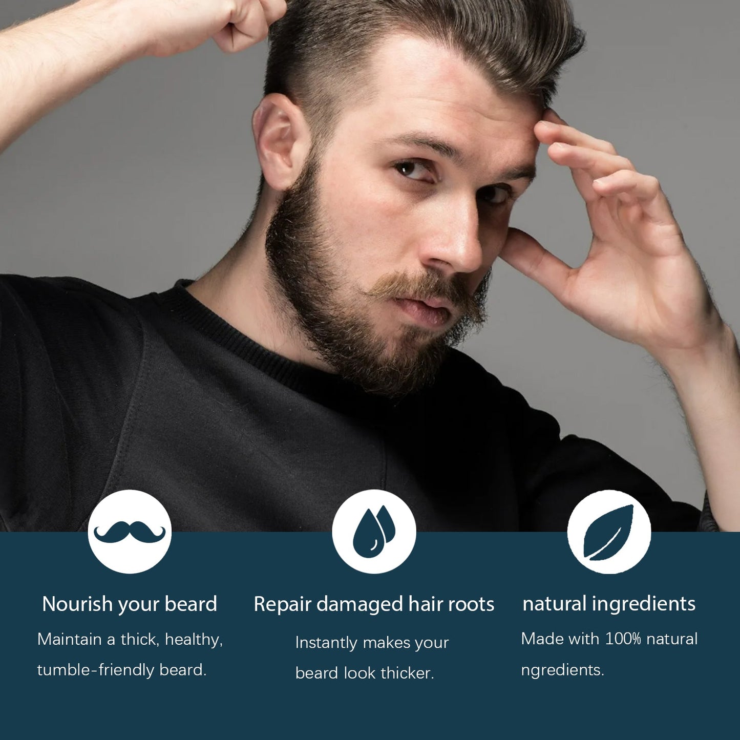 Beard Strengthening Serum for Fuller, Softer Facial Hair