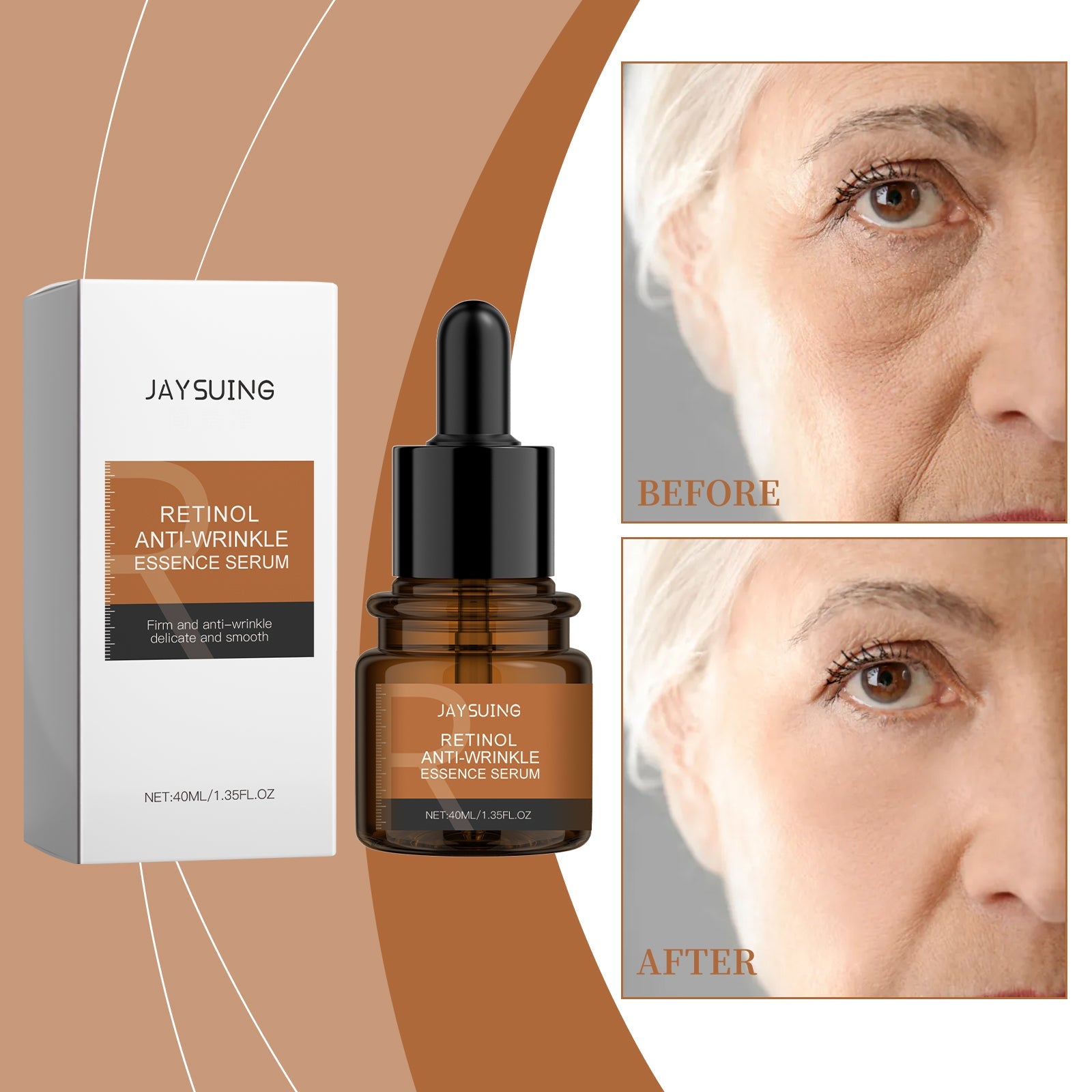 Retinol Serum, Multi-Effect Skin Repair, Nourishing, Hydrating And Brightening Serum - Korvel